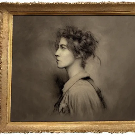 Image similar to ww 1 action heroine by alfred stevens in charcoal