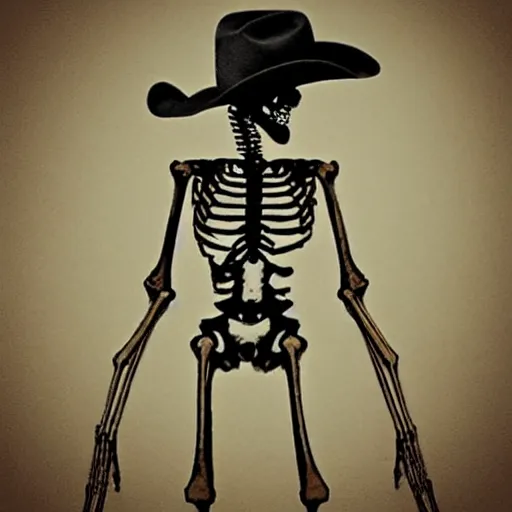 Image similar to cowboy skeleton