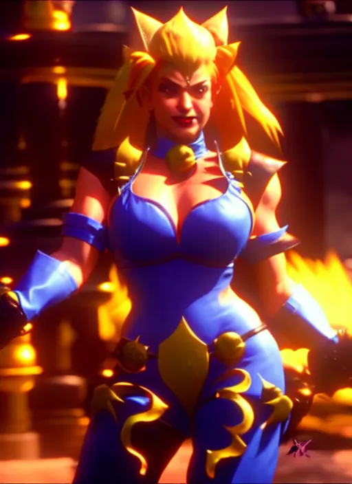 Image similar to bowsette in mortal kombat 1 1, ps 5 screen capture, 4 k