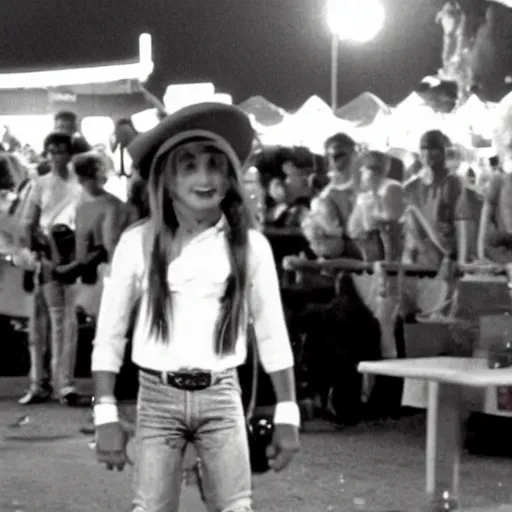 Prompt: kid rock as a midget at a carnival, movie still