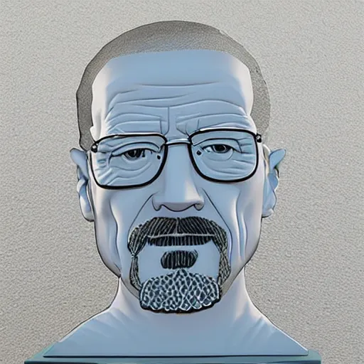 Prompt: walter white crystal sculpture