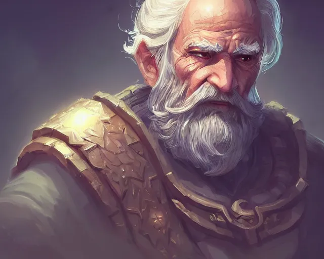 Image similar to old man, deep focus, d & d, fantasy, intricate, elegant, highly detailed, digital painting, artstation, concept art, matte, sharp focus, illustration, hearthstone,