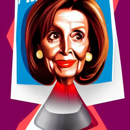 Prompt: Poster of Nancy Pelosi starring in Pulp Fiction, digital art, artstation