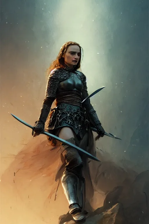 Image similar to natalie portman, legendary warrior, heroic, lord of the rings, tattoos, decorative ornaments, battle armor, by carl spitzweg, ismail inceoglu, vdragan bibin, hans thoma, greg rutkowski, alexandros pyromallis, perfect face, fine details, realistic shading photorealism