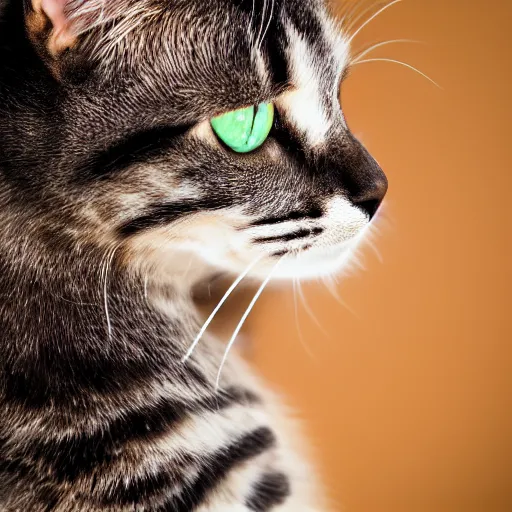 Prompt: A photograph of a cat licking a cactus, close view, studio lighting, DSLR, bokeh