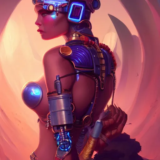 Image similar to a portrait of a beautiful cybernetic cleopatra, cyberpunk concept art by pete mohrbacher and wlop and artgerm and josan gonzales, digital art, highly detailed, intricate, sci-fi, sharp focus, Trending on Artstation HQ, deviantart, unreal engine 5, 4K UHD image