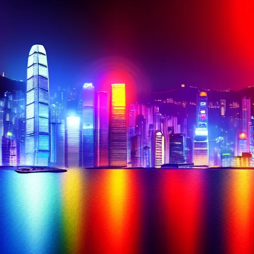 Image similar to a realistic painting of cyberpunk hong kong, many huge signs, ultra hd wallpaper, 4 k