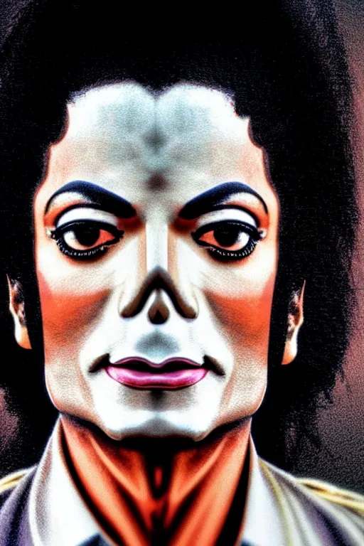 Image similar to michael jackson without nose, hdr, masterpiece, photorealistic, cinematic, intricate detail, smooth, 4 k, aesthetic, dynamic lighting, baroque object, sharp focus, hyper detailed, featured face details, arstation trending, ultra realistic, winning pullitzer award photo by : canon eos 5 d mark iv, by karah mew and adnan abidi and jodie bateman