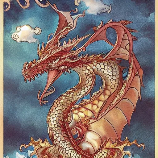 Image similar to ornate dragon, Studio Ghibli