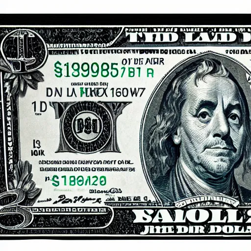 Image similar to juice wrld on the dollar bill 4 k detailed super realistic