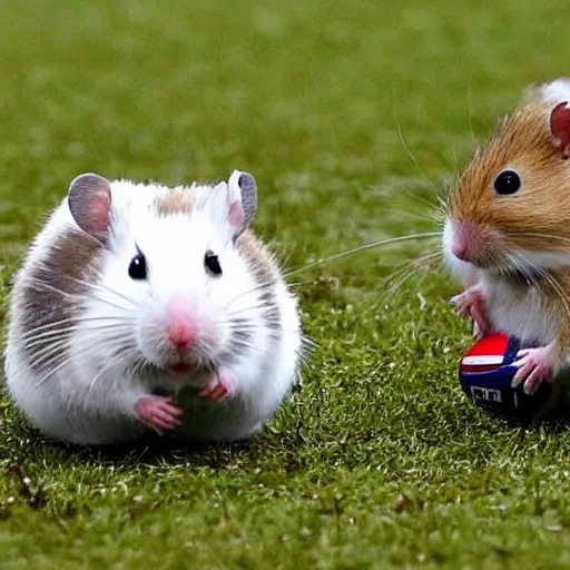 Image similar to hamster playing rugby