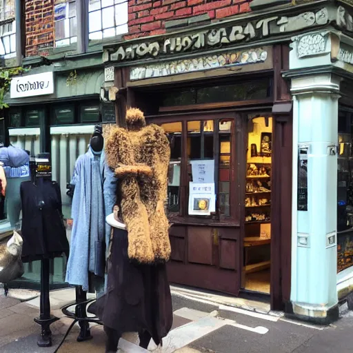 Prompt: totoro shopping in hampstead