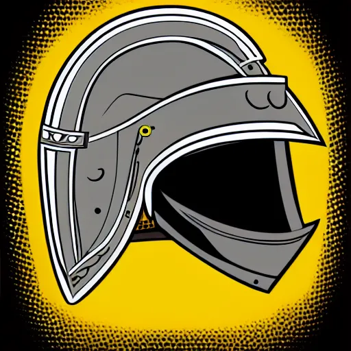 Image similar to knight helmet, vector, detailed, style of hydro74