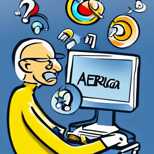 Image similar to someone using a computer, alegria, corporate art style