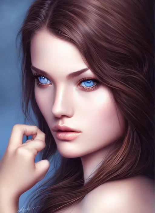 Image similar to a gorgeous female photo, professionally retouched, realistic, smooth face, perfect eyes, symmetrical, full body shot, wide angle, sharp focus on eyes, 8 k high definition, insanely detailed, intricate, elegant, art by artgerm