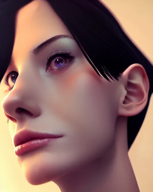 Image similar to full close up zoomed in neck shot of a beautiful skinny surgeon woman in work dress, soft delicate smooth neck, by saruei and guweiz and ilya kuvshinov, digital art, highly detailed, intricate, sharp focus, trending on artstation hq, deviantart, pinterest, unreal engine 5, 4 k uhd image