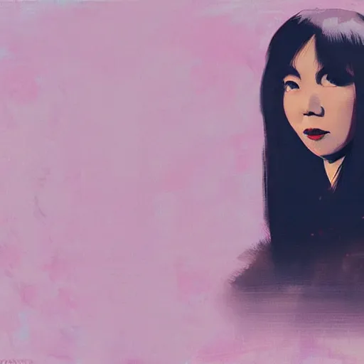 Prompt: Mariya Takeuchi japanese singer, artwork by Sergey Kolesov