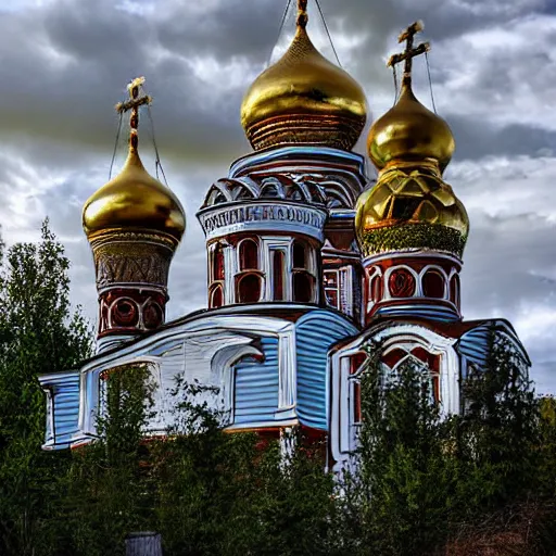 Prompt: orthodox russian church realistic photo