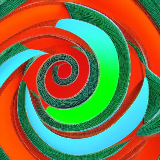 Prompt: a computer generated image of a spiral design, a raytraced image by elizabeth murray, behance, generative art, fractalism, biomorphic, zbrush