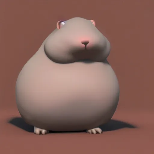 Image similar to fatty anthro hamster, 3 d render