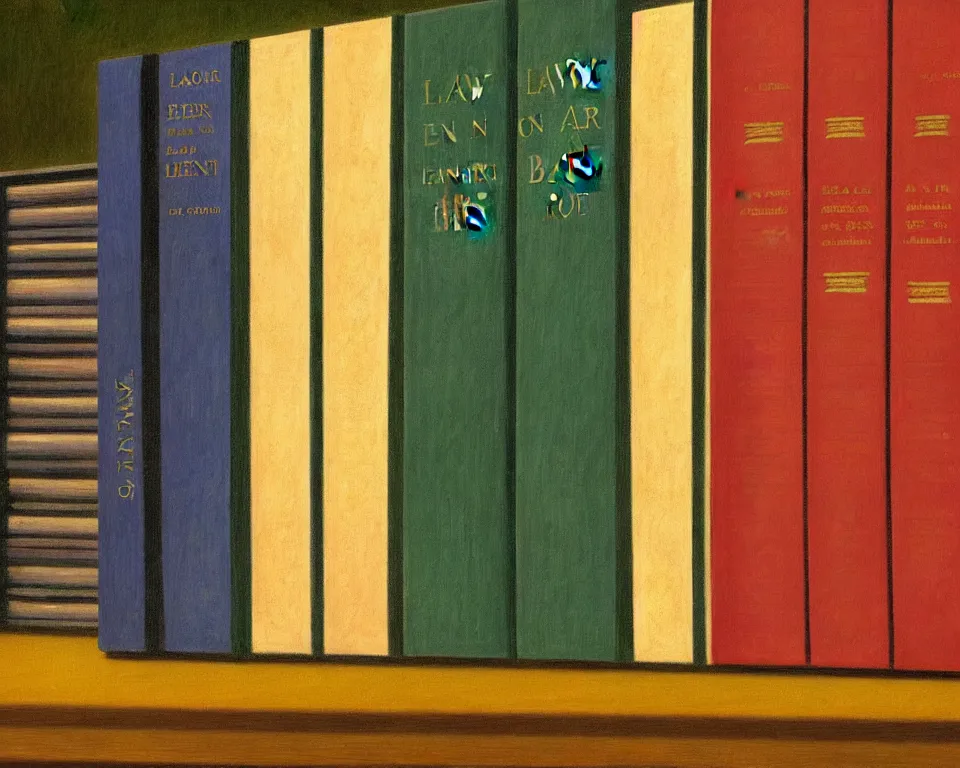 Image similar to law books on a bookshelf in the rainforest by raphael, hopper, and rene magritte. hyperdetailed, proportional, romantic, enchanting, achingly beautiful, graphic print, trending on artstation.