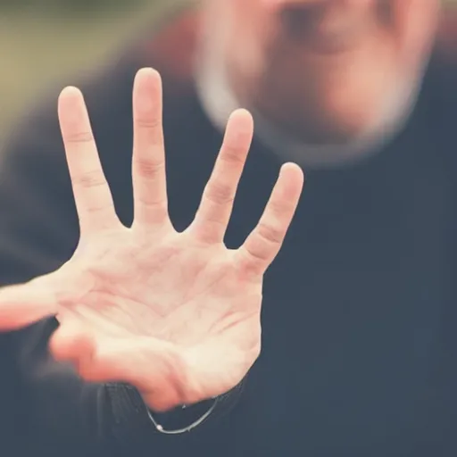 Prompt: normal man's hand with cigarette