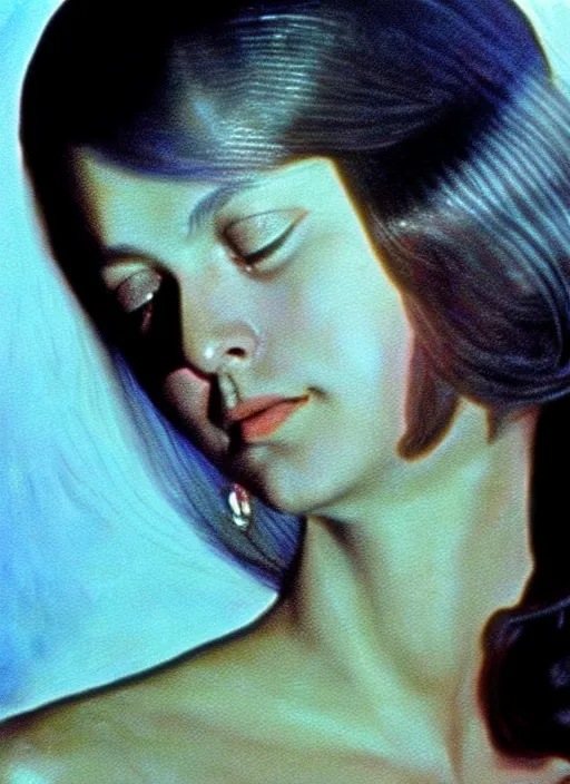 Prompt: 1971 film still from an Italian drama film of a young French actress as the goddess of razor blades. ultra detailed painting at 16K resolution and amazingly epic visuals. epically beautiful image. amazing effect, image looks gorgeously crisp as far as it's visual fidelity goes, absolutely outstanding. vivid clarity. ultra. iridescent. mind-breaking. mega-beautiful pencil shadowing. beautiful face. Ultra High Definition. godly shading. amazingly crisp sharpness. photorealistic film cel processed twice..