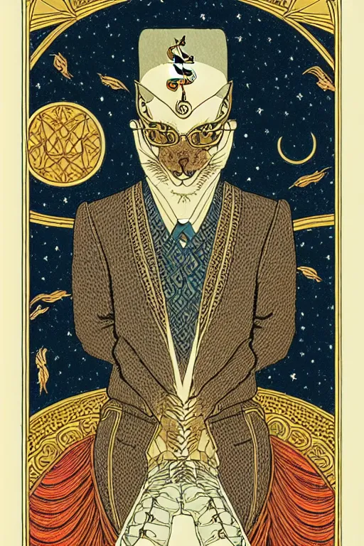 Image similar to tarot card intricate elegant highly detailed by wes anderson and hasui kawase and scott listfield