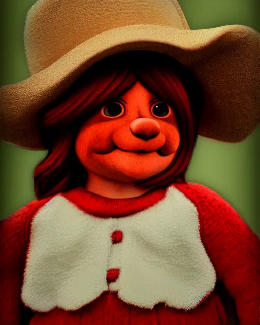 Prompt: wendy's mascot wendy thomas 1 8 9 0's photography, face in focus, 8 k, realistic