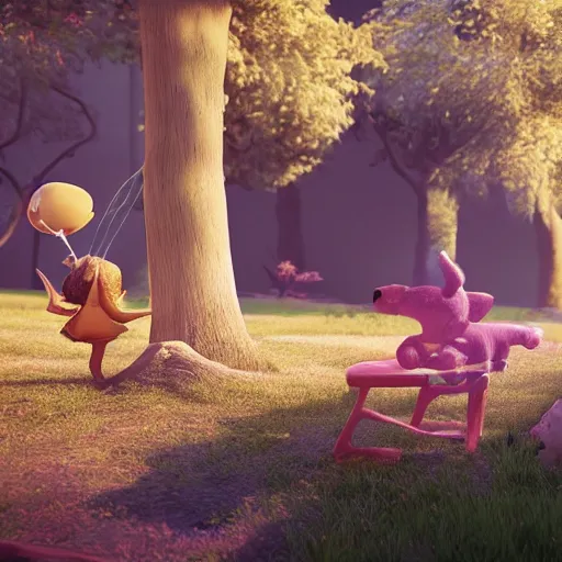 Image similar to a child's pleasant dream, unreal engine 5, dreamlike,