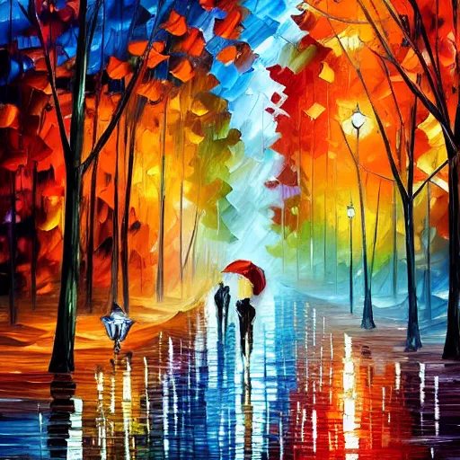 Image similar to A Landscape by Leonid Afremov