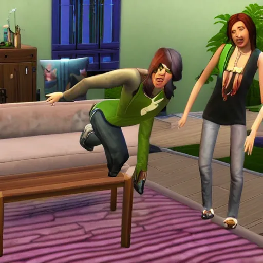 Prompt: insanity in the sims 3