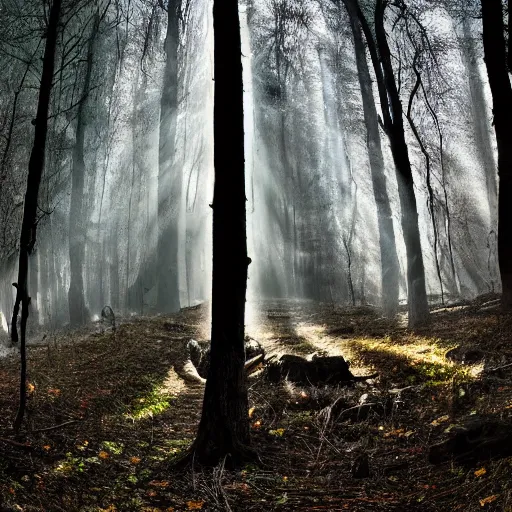 Image similar to black metal concert in a forest ultra detailed, dramatic light HD HDR 8k