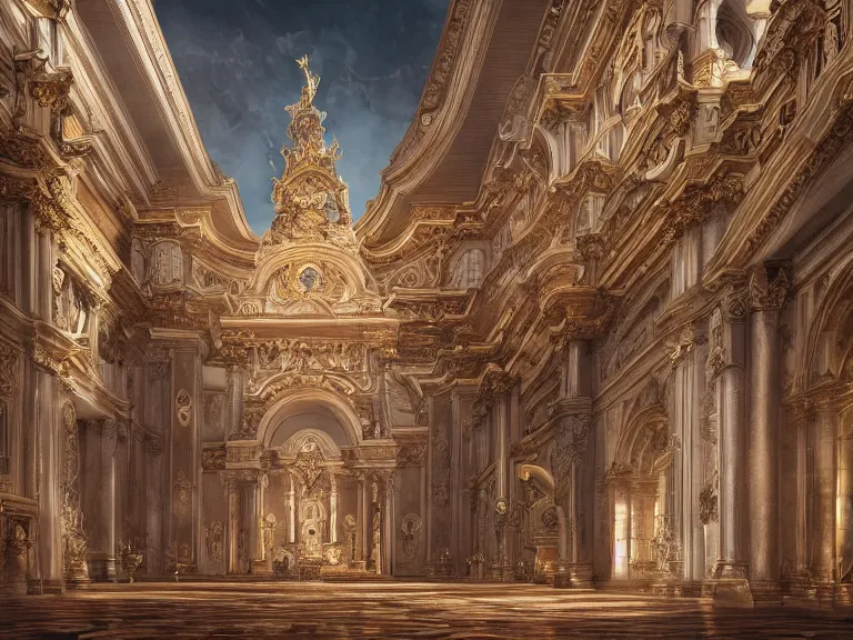 Image similar to full body portrait of a baroque cathedral if it was an e-girl 🍑, fantasy artwork, award winning, very very very very very very very beautiful scenery, artstation