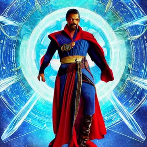 Prompt: denzel washington as doctor strange. realistic concept art