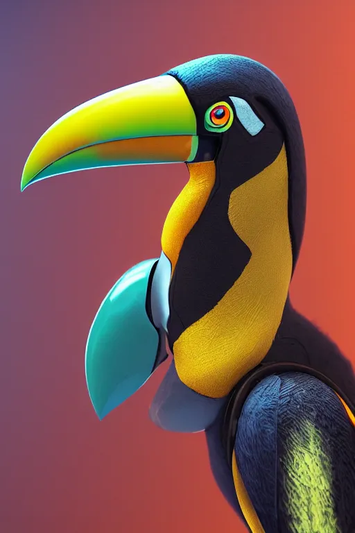 Prompt: a cyborg toucan, dynamic pose, intricate details, intricately detailed textures, warm lighting, vivid colors, realistic octane render, hyper realistic render, volumetric shading, depth of field, raytracing, 8 k,