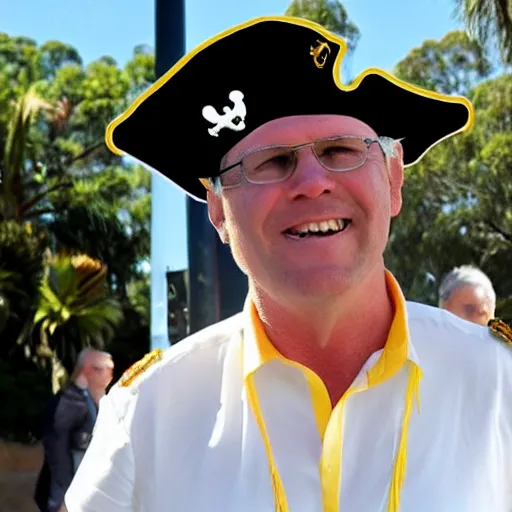 Image similar to scott morrison as a pirate