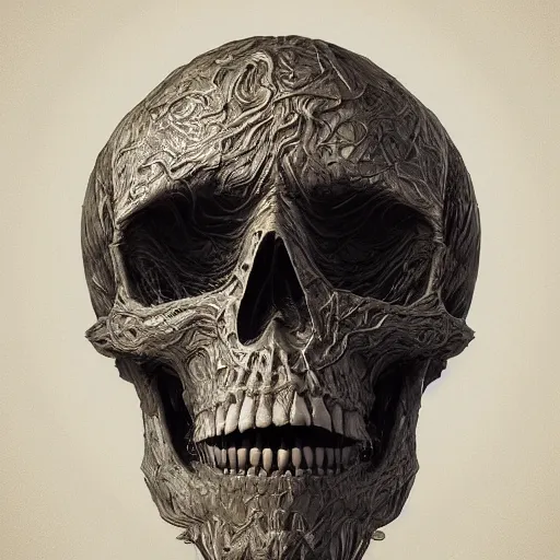 Image similar to portrait_of_a_melting_skull._intricate_abstract._intricate_artwork._by_Tooth_Wu_wlop_beeple_dan_mumford._octane_render_trending_on_artstat