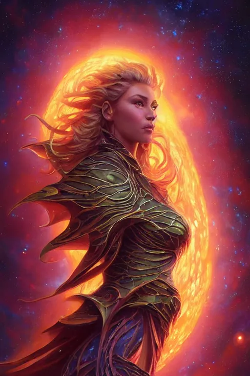 Image similar to beautiful oil painting with high detail of a wise space ent ( ( ( sobbing ) ) ) made of stars and plasma, hybrid from dungeons and dragons and art direction by james cameron ; by artgerm ; wayne reynolds art station ; cinematic quality character render ; low angle ; ultra high quality model ; production quality cinema model