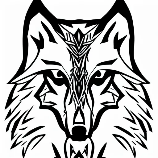 Prompt: wolf template base lineart sideways view, simple, no color, coloring book style, high quality, HD, 8K