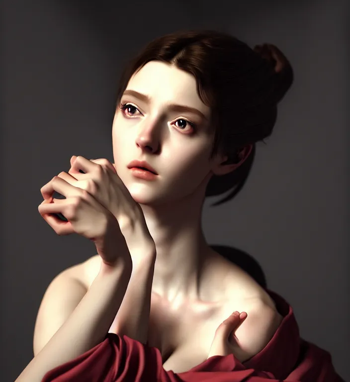 Prompt: hyperrealism photography computer simulation visualisation of parallel universe cgi european anime scene with beautiful highly detailed woman by caravaggio