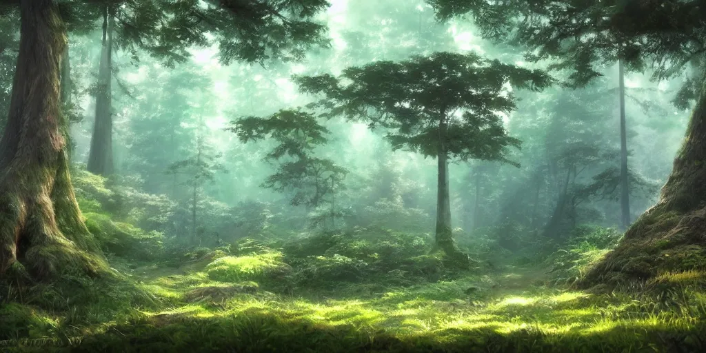 Prompt: a forest, cinematic angle, studio Ghibli, volumetric lighting, intricate, elegant, digital art, artstation, detailed oil painting, hyperrealistic, sharp focus, 8k