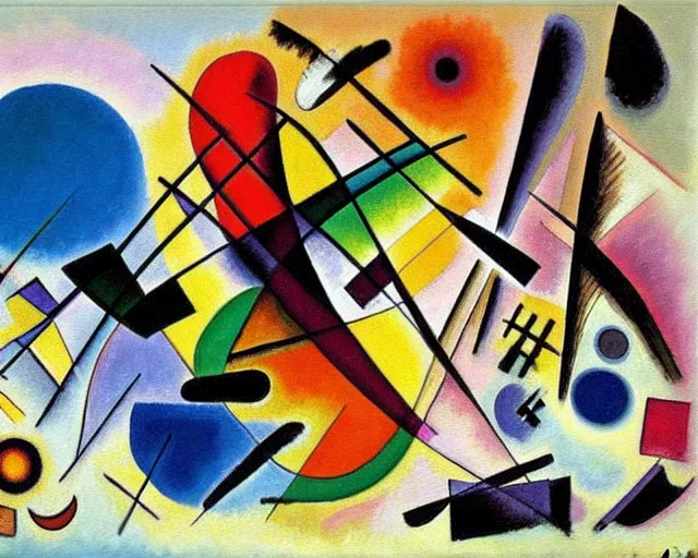 Image similar to a painting by kandinsky