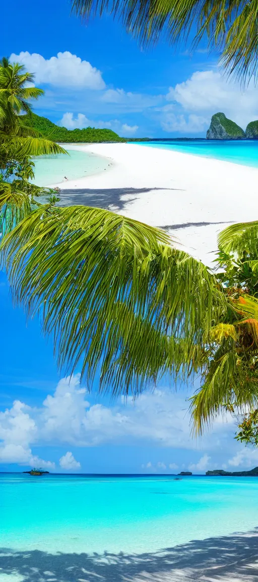 Image similar to bahamas, koh phiphi costa rica, crystal clear blue water, white sandy beach, 8 k wallpaper, stunning photography, beautiful lighting, dslr
