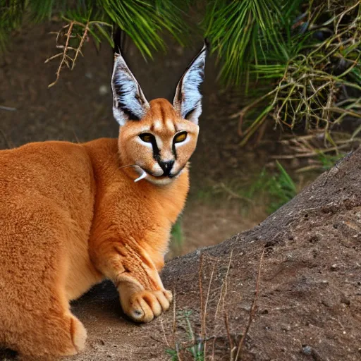 Image similar to high quality closeup shot of a caracal