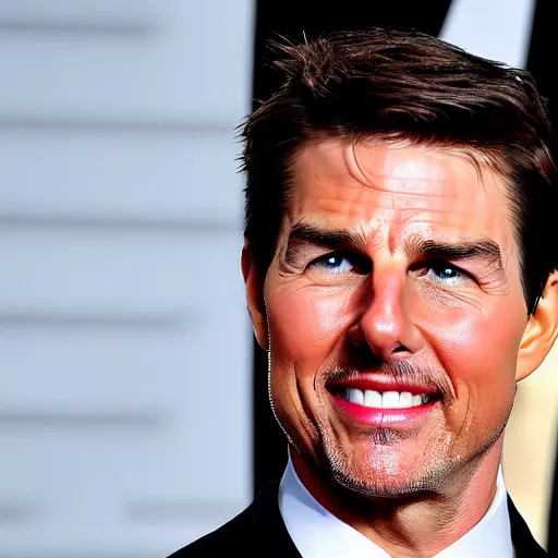 Prompt: paparazzi photo of tom cruise caught using a obviously fake mustache, wide angle, fisheye, uhd, 8 k, paparazzi, award winning