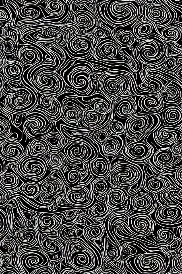 Prompt: black with dark grey swirls, phone wallpaper