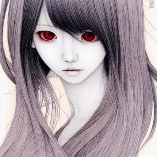 Image similar to a portrait of a character by Miho Hirano