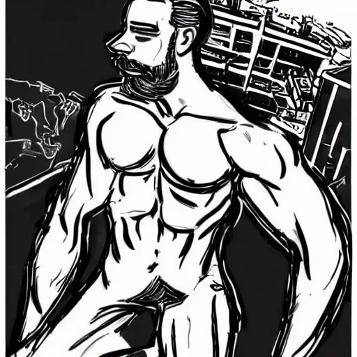 Image similar to tom of finland style arts