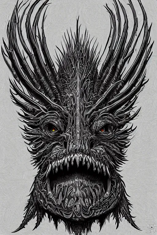 Prompt: thistle goblin monster, symmetrical, highly detailed, digital art, sharp focus, trending on art station